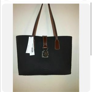 DOONEY BOURKE Shannon Tote Black Snakeskin Leather Purse Shoulder Bag NEW brown